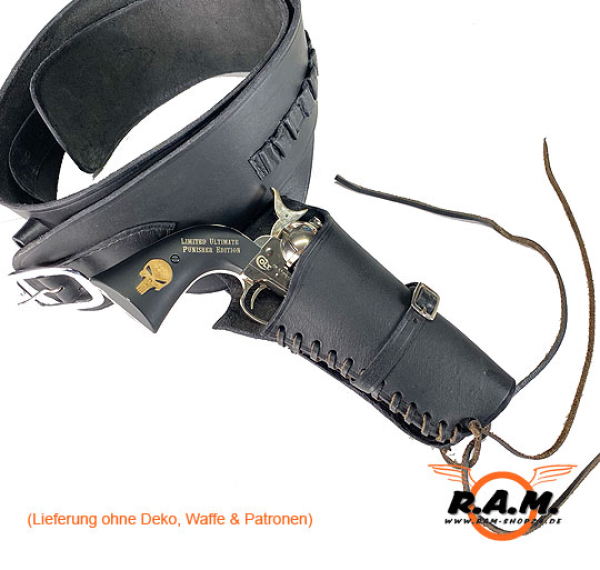 Revolverholster "Single" Größe L-XL Colt SAA Echtleder schwarz