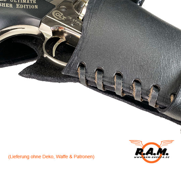 Revolverholster "Double" Colt SAA Echtleder schwarz
