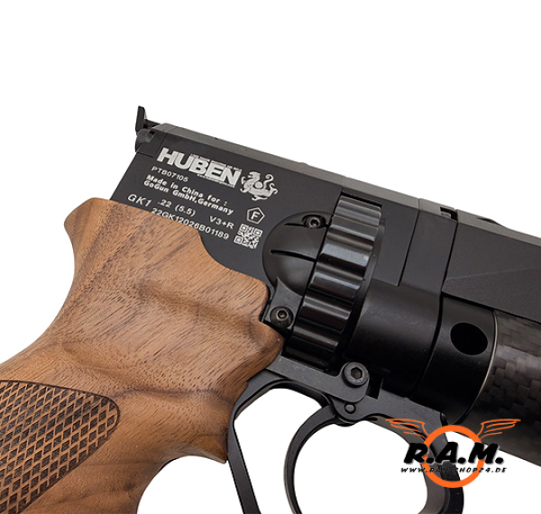 Huben GK1 – Semi-Auto PCP Pressluftpistole .22 (5,5 mm) | F-Modell, 19-Schuss Magazin