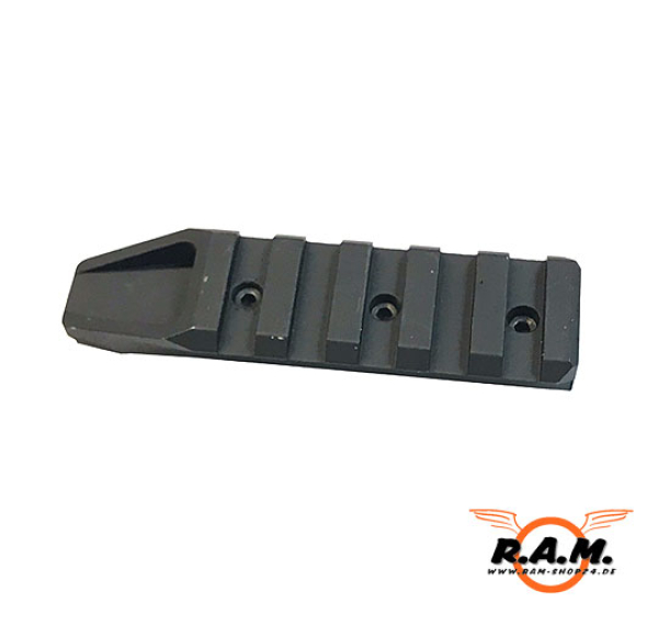 KEYMOD Schiene DELUXE voll Metall 5 Slots 75mm