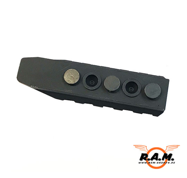KEYMOD Schiene DELUXE voll Metall 5 Slots 75mm