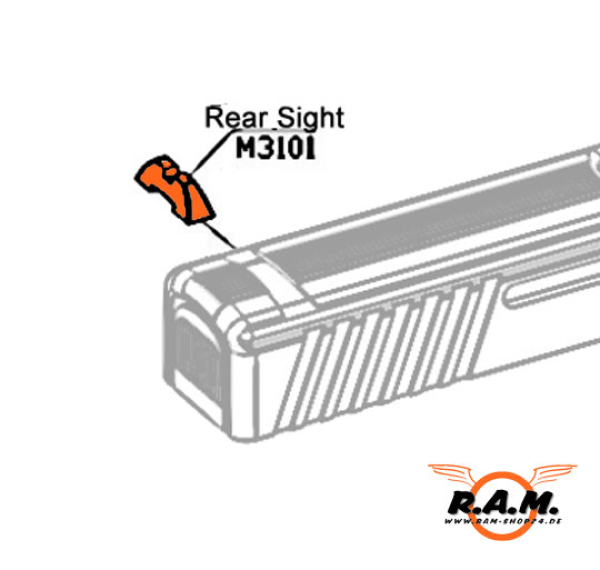 Kimme für RAM Combat original APS #M3101