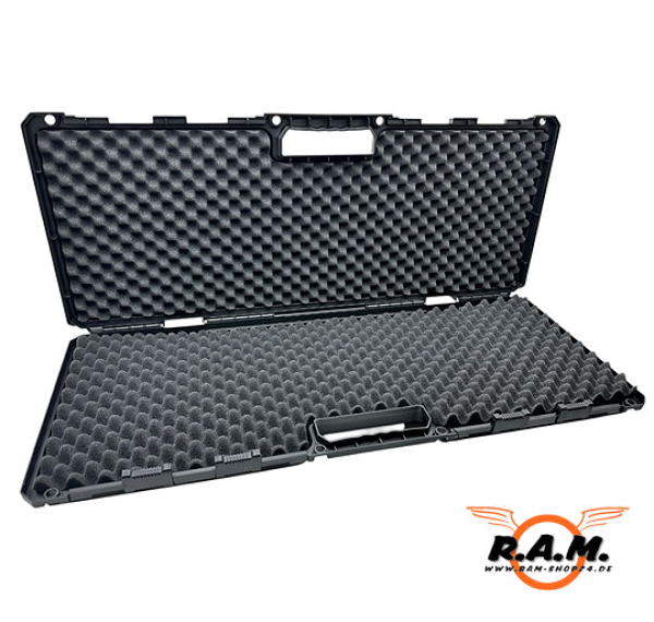 robuster Waffenkoffer, 120cm x 34,5cm x 12,5cm, schwarz