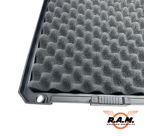 robuster Waffenkoffer, 120cm x 34,5cm x 12,5cm, schwarz
