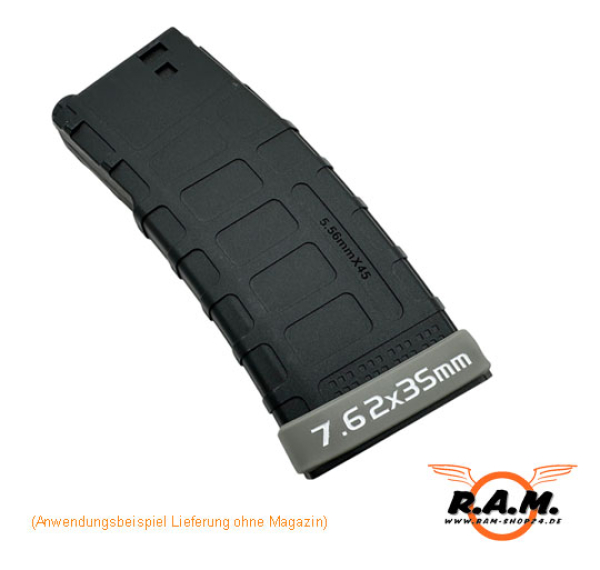 Magazinmarkierungsband 300 Blackout / 7.62x35 foliage / weiss