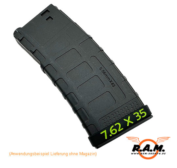 Magazinmarkierungsband 300 Blackout / 7.62x35 schwarz / grün