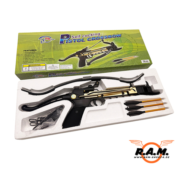 Man Kung Cobra Recurve Pistolenarmbrust 80 lbs inkl. 3 Bolzen
