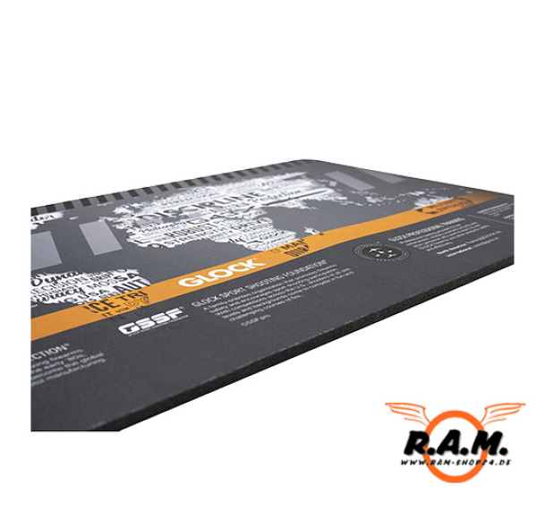 GLOCK® Unterlegmatte  (54 x 36 cm) dunkelgrau /orange