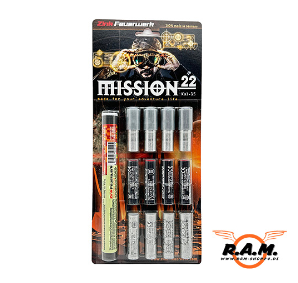 ZINK Pyro Sortiment MISSION (22 Schuss) Kal. 15