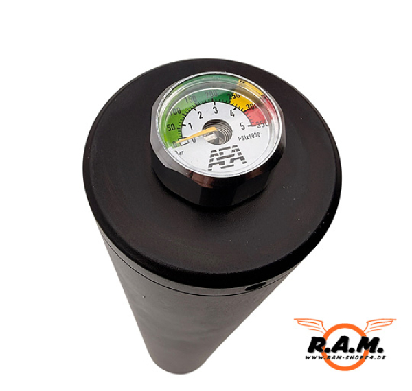 GoGun Extralufttank HPMAX Mk2 mit Regulator und Manometer – Zusatzlufttank für AEA HPMax Mk2