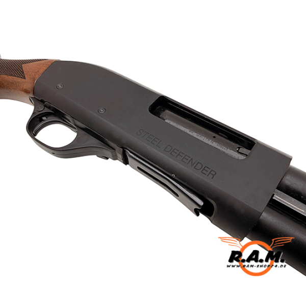 STEEL DEFENDER .68 CO2 Paintball & Heimverteidigung Classic – Pump-Action Schrotflinte 5 Schuss