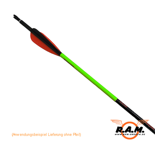 Pfeil / Bolzen / Arrow Wrap Neon Grün 12 Stück