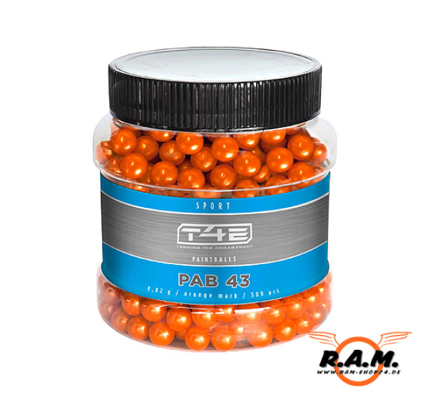 Umarex Cal. 0.43 Paintballs , 500 Stück, orange (PAB43) **BIO**
