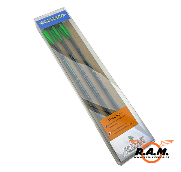 Skylon Carbon Pfeile für Drakon Compound Armbrust 6 Stück Grün