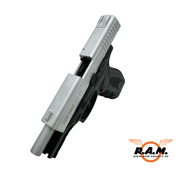 Schreckschusspistole RETAY PT-23 Nickel Finish 9mm P.A.K.