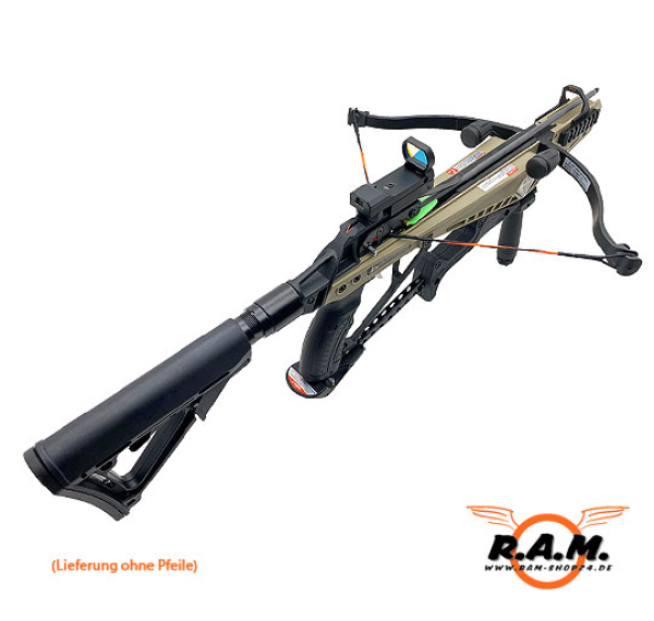 Armbrust Cobra RX 130 lbs im Set inkl. Red Dot Pistolengriff Sling und 6 Carbon Pfeile