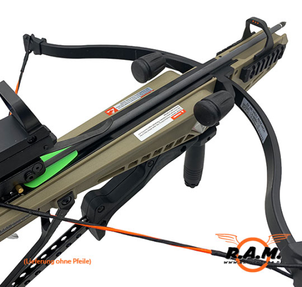 Armbrust Cobra RX 130 lbs im Set inkl. Red Dot Pistolengriff Sling und 6 Carbon Pfeile