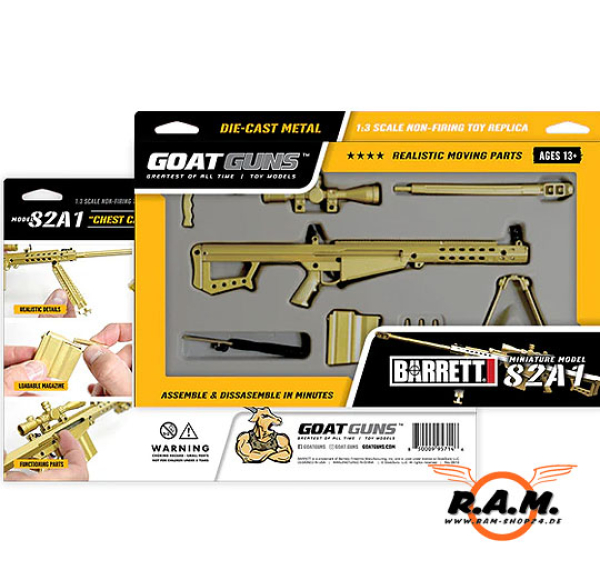 GOATGUNS Modell - Barrett 82A1 cal. .50, gold (Set)