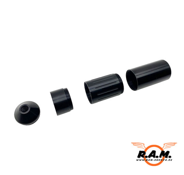 Echter 4-Part/ 3-Kammern Schalldämpfer ULTIMATE MARK IV 1/2 UNF für 4.5, 5.5, 6mm Luft & Airsoftwaffen