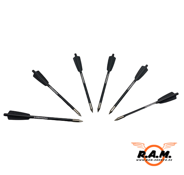 STEAMBOW Bodkinpfeile für Stinger  AR- Serie, 6er Pack, schwarz