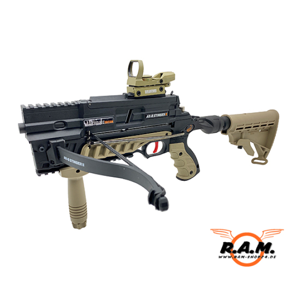 Steambow AR6 Stinger II Tactical ULTIMATE EDITION Bicolor Tan Komplettset