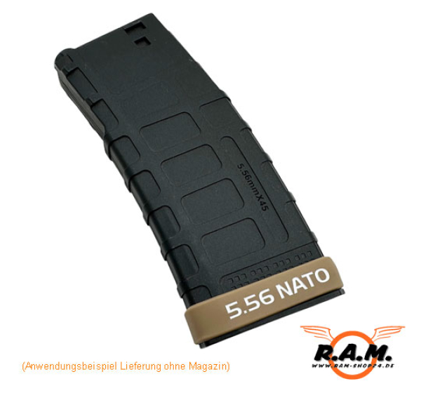 Magazinmarkierungsband 5.56 Nato tan / weiss