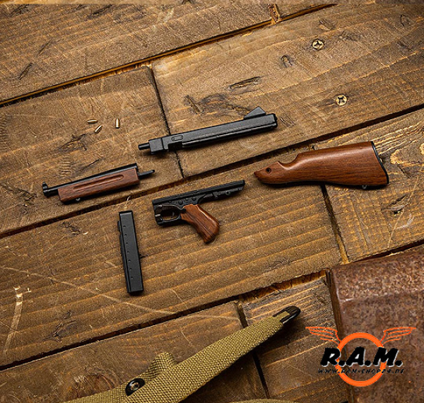 GOATGUNS Modell TSMG (Thompson M1A1 "TOMMY GUN" ) schwarz (Set)