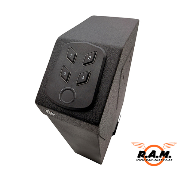 Biometrischer Waffentresor für 1 Pistole – Fingerabdruck | PIN | Schlüssel | Wandmontage