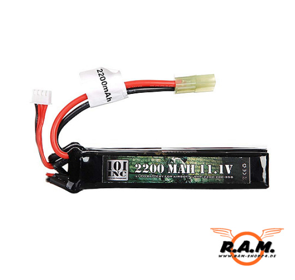 101 INC Li-Po Battery 11.1V 2200 mAh Butterfly Triple