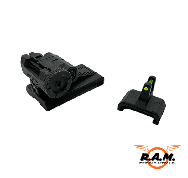 Original Sobek Pistolenarmbrust Visier Kimme & Korn schwarz