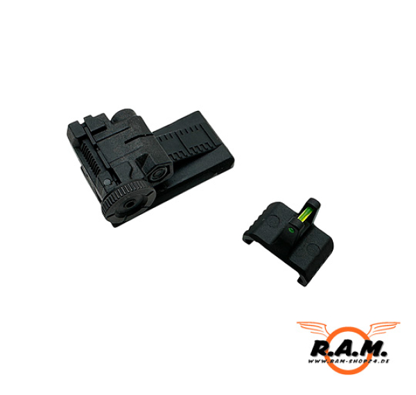 Original Sobek Pistolenarmbrust Visier Kimme & Korn schwarz