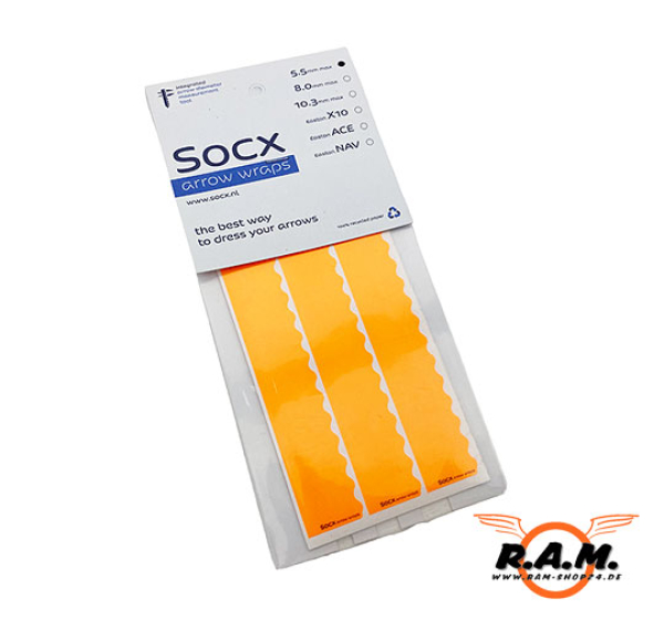 Pfeil / Bolzen / Arrow Wrap Neon Orange 12 Stück