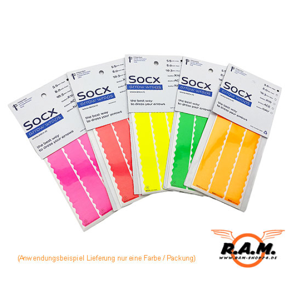 Pfeil / Bolzen / Arrow Wrap Neon Rot 12 Stück