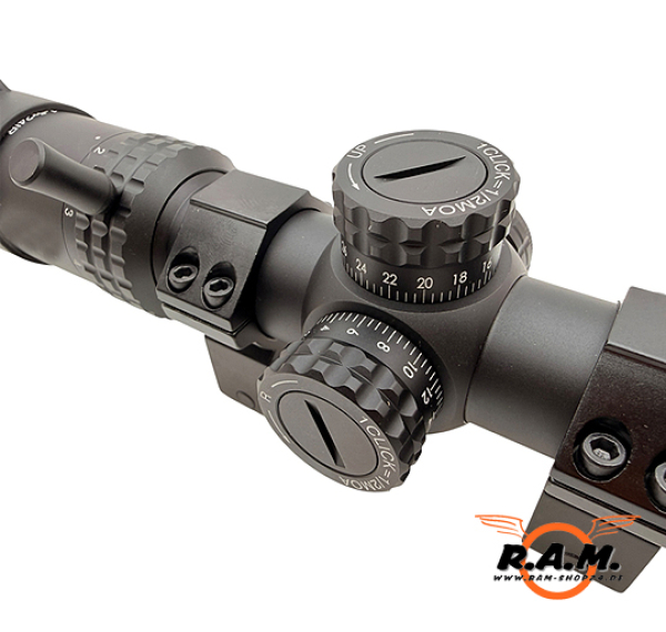 1-5x24 IR Tactical Zielfernrohr beleuchtet – LPVO Scope mit 21mm & 11mm Montage | Rot / Grün Absehen